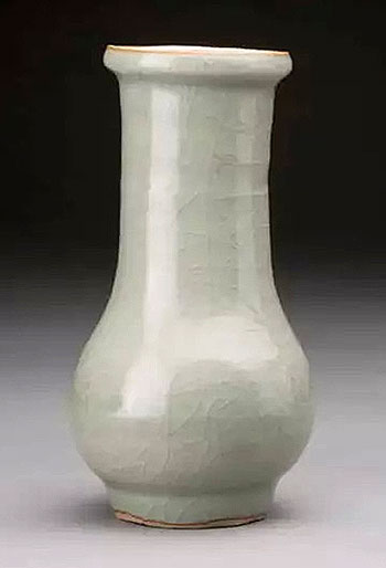 南宋龙泉窑青釉盘口胆瓶| 湖南博物院 南宋龙泉窑青釉盘口胆瓶| 湖南博物院