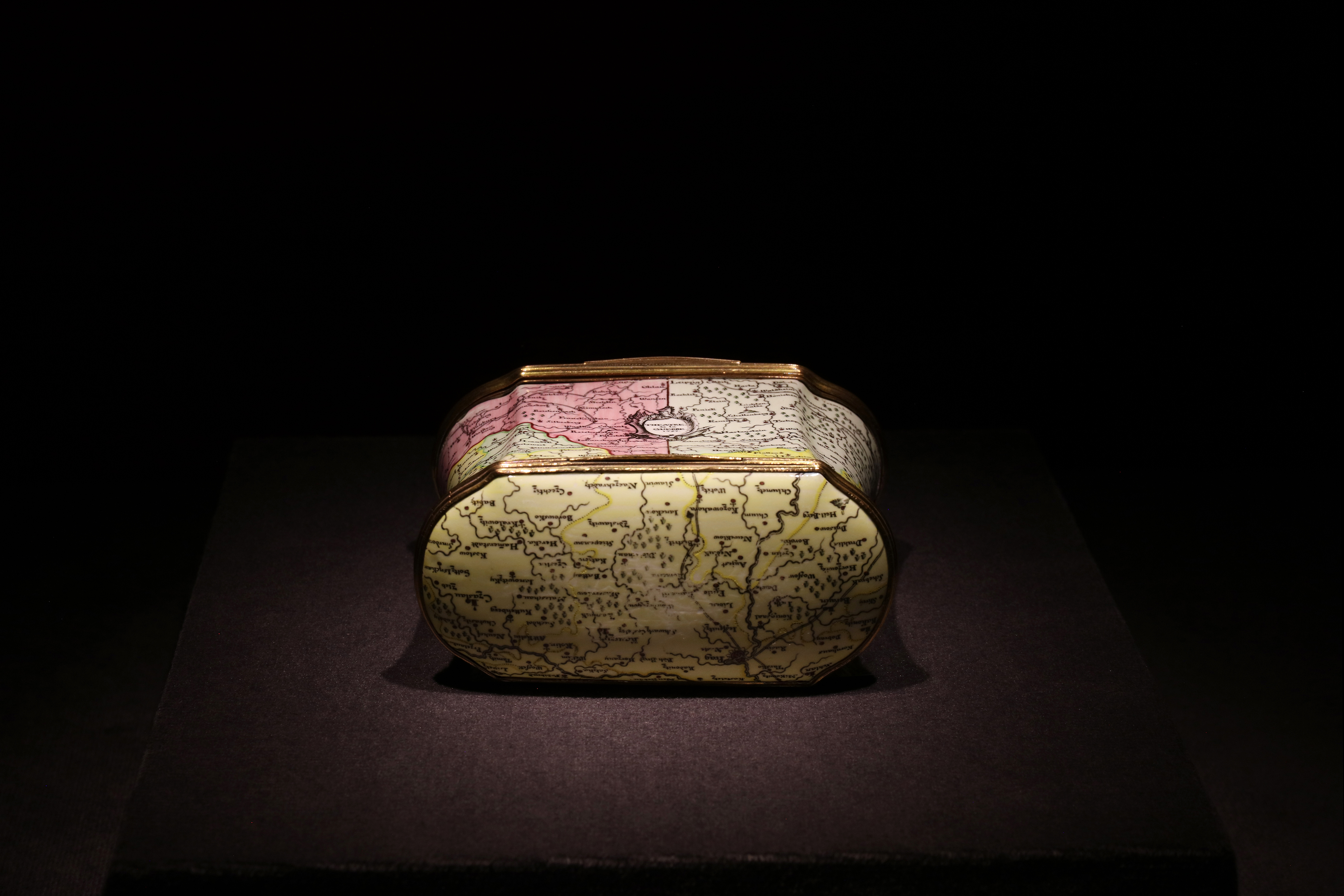 1757年战场地图鼻烟盒