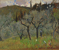 Campagna con olivi Ludovico Tommasi ¬ά•