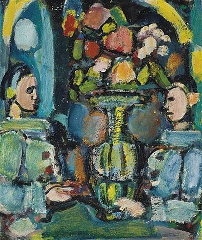 Pierrots bleus au bouquet, 1946