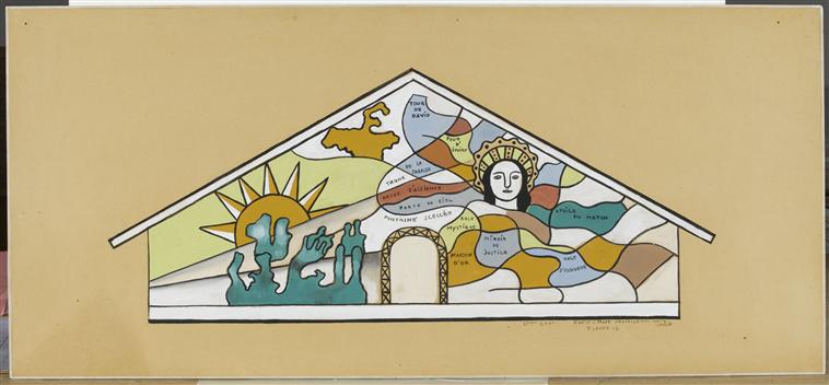 Model for the mosaic of the Church of Our Lady of All Graces, 1947