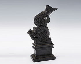 墨晶石雕鳌鱼座