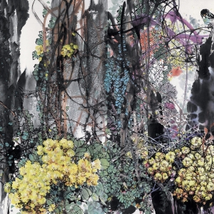  春洒雨林-178X96CM-2000年