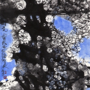  春风吹绽满树花-68X136CM-2016年