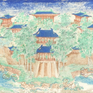 动画 /7'19''/ 数码 /2016 敦煌莫高窟历经千年的营造,无数的人把他们的信仰和对艺术的追求释放在每一幅壁画中,一幅壁画就是一个时代的呈现,这个力量太大了,现代人的生活环境决定了我们,也包括我们创作者自己很难凭空就进入到“传统”之中,所以我想让自己和团队的每个人首先必须要近距离的接近这个力量的来源,按照古人的这些繁复的制作工序,解读和传序古人心意,连接当下。 汤柏华《莫高霞光》