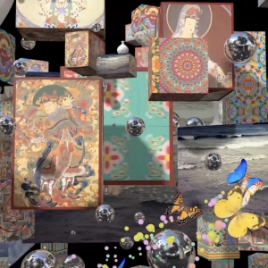数字艺术 /3'22''/ 数码 /2020 这是一个关于陶瓷的作品,它展示了佛教图像、唐卡、民间绘画、萨满教民间绘画、曼荼罗和传统文化。就像天空和大海的波浪不断变化,穿过一个世界,另一个世界打开,重复创造和灭绝。它显示了一个无限的多元宇宙循环系统,显示了连续的变化和微观与宏观的相互关系。 KimChangKyum(韩国)《陶瓷的历史》
