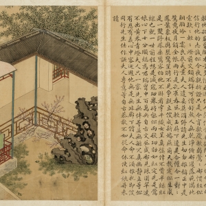 清·佚名·《西厢记》故事图 《张生赴宴》