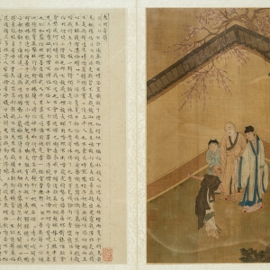 清·佚名·《西厢记》故事图 《惠明寄简》