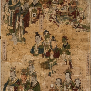 明代 绢本设色 104×64厘米 长沙市大观仓艺术博物馆藏 众神图