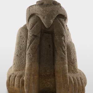 公元前900—前400年 133×125×98 厘米 韦拉克鲁斯州 洛斯索尔达多斯市辖区 甜水地区 哈拉帕人类学博物馆藏 美洲豹石雕