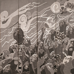 1999.5.1，488×732cm，木刻版画，1999年