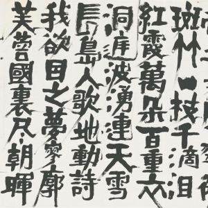 楷书毛泽东《七律·答友人》