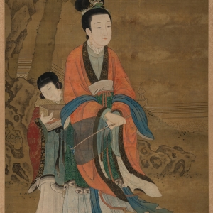 清·佚名·纨扇仕女图