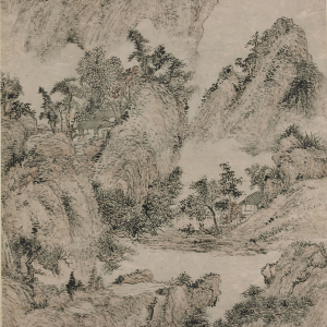 王宸仿黄鹤老樵紫芝山房图