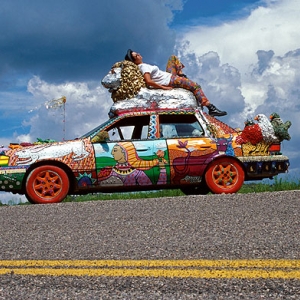 fortune telling lion art car (Harrod Blank) 