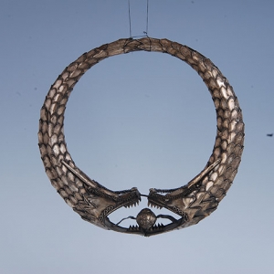 Dragon-shaped Silver Neck Ring 