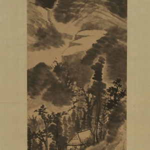 清 髡残 泼墨溪山图轴 清 髡残 泼墨溪山图轴