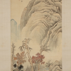 清 戴熙 紫山红树图轴 清 戴熙 紫山红树图轴